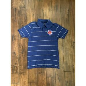 Antigua Cub Polo Shirt Men’s S Blue Striped Y2K Skater Grunge Sportswear Vintage